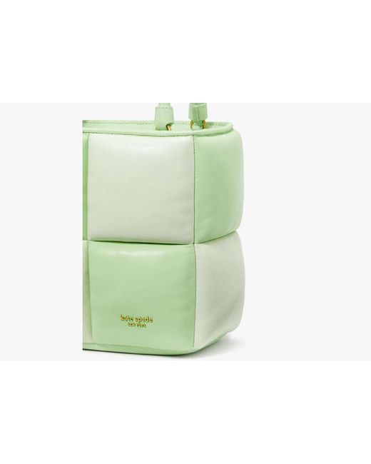 Kate Spade Green Boxxy Colorblocked Tote, Serene