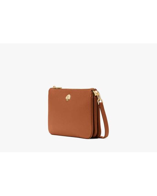 Kate Spade Brown Kayla Small Triple Compartment Crossbody