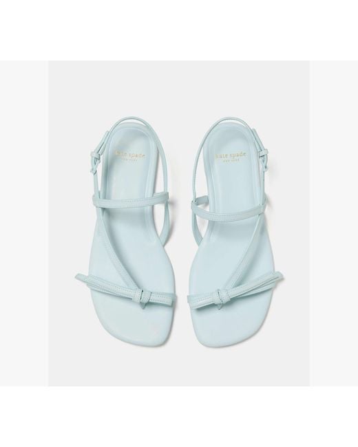 Kate Spade Outlet White Loop Flat Sandal