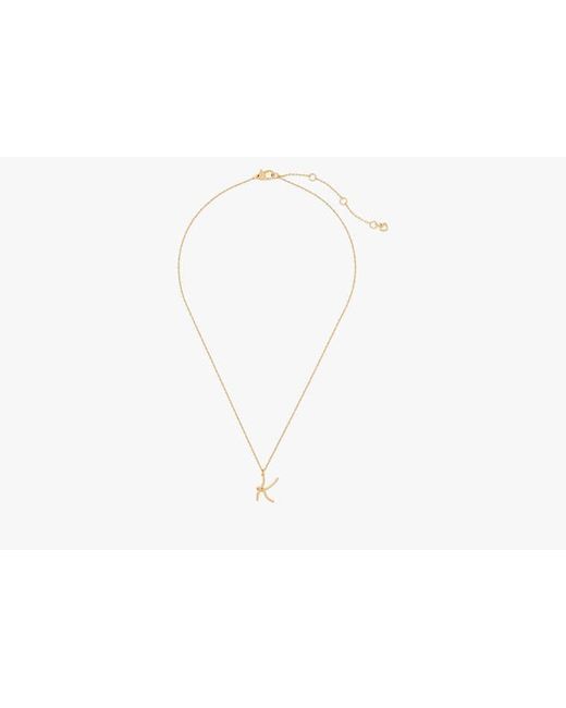 Kate Spade Black Initial Script K Pendant