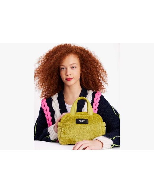 Kate Spade Black Apres Chic Faux Shearling Satchel