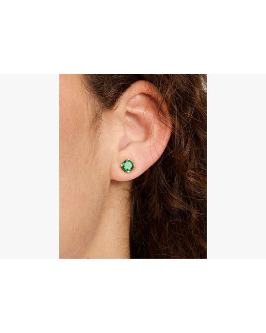 Kate Spade Green Little Luxuries 6mm Square Studs