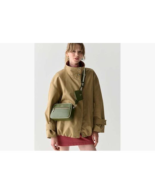 Kate Spade Green Emma Colorblock Pebbled Leather Large Crossbody, Enchanted