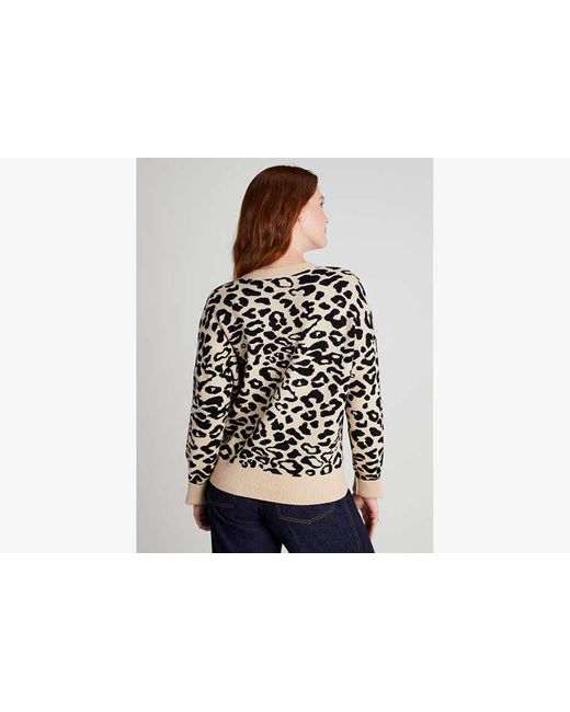 Kate Spade Black Leopard Bow Sweater
