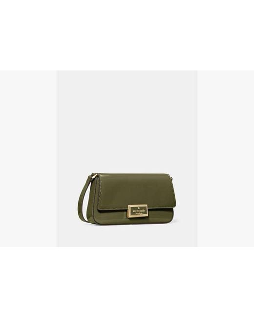 Kate Spade Green Reegan Patent Mini Flap Crossbody