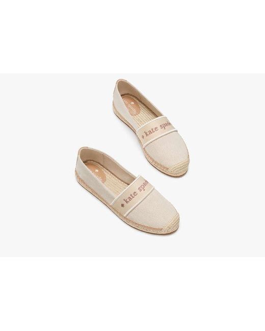 Kate Spade Black Piper Webbing Espadrille Flat