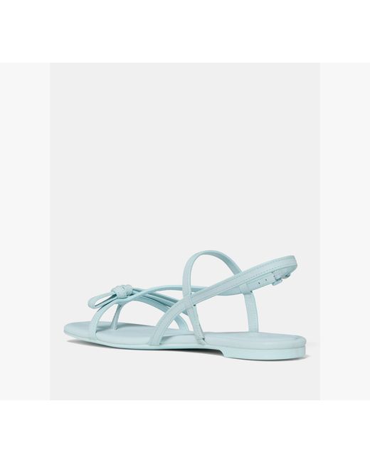 Kate Spade Outlet White Loop Flat Sandal