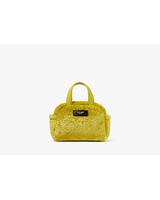 Kate Spade Black Apres Chic Faux Shearling Satchel