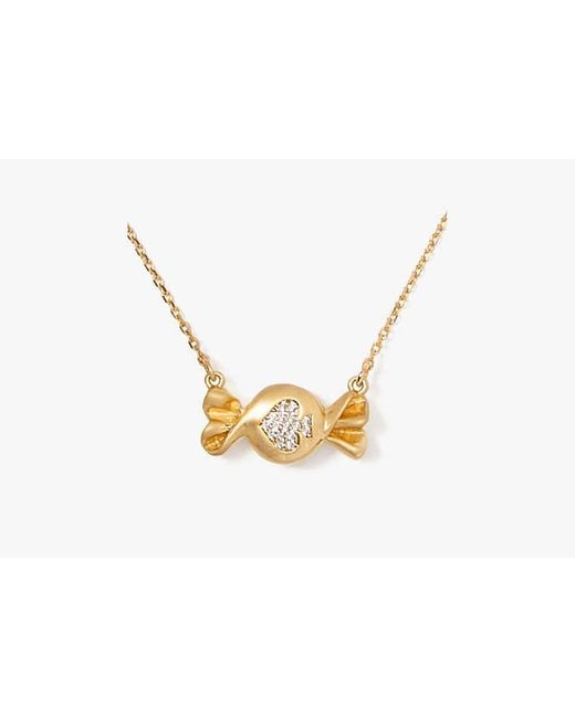 Kate Spade Black Treat Yourself Candy Pendant Necklace