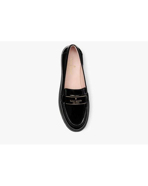 Kate Spade Black Quinn Lug Loafer