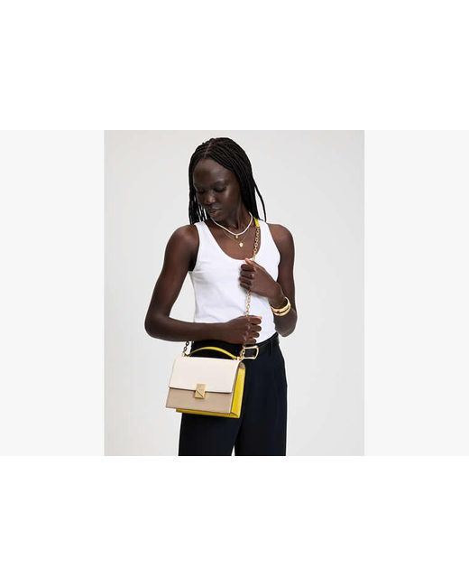 Kate Spade Black Deco Color-Blocked Chain Shoulder Bag, Tigers Eye