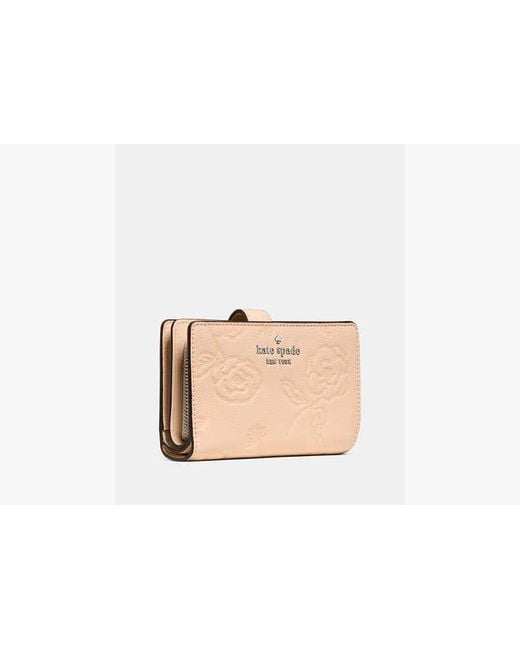 Kate Spade Natural Kate Spade Floral Medium Bifold Wallet