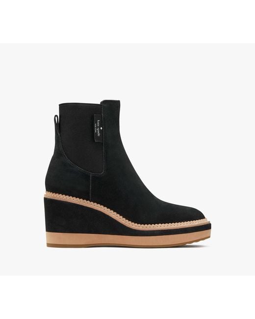 Kate Spade Outlet Black Addison Wedge Bootie
