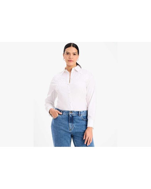 Kate Spade Black Autumn Paisley Embroidered Shirt