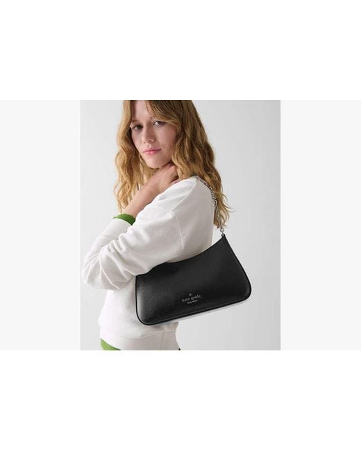 Kate Spade Black Kate Spade Margot Textured Leather Shoulder Bag