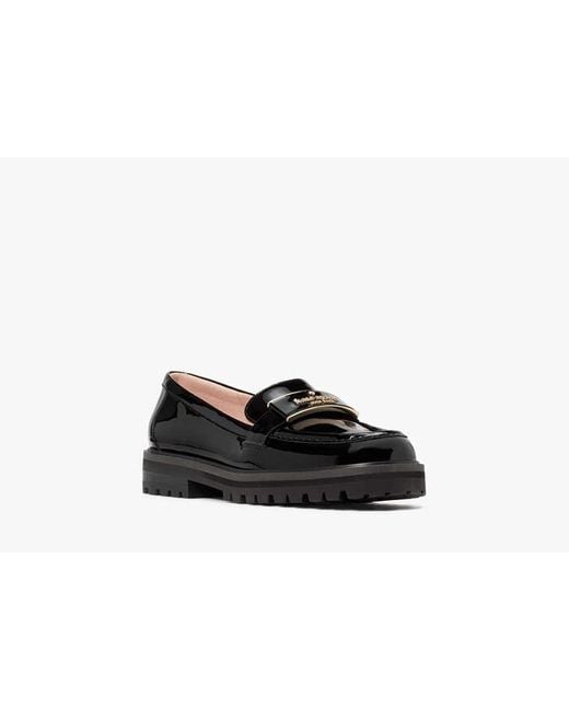 Kate Spade Black Quinn Lug Loafer