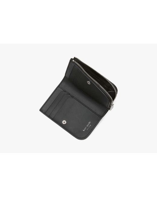 Kate Spade Black Devin Space Dot Small Compact Wallet