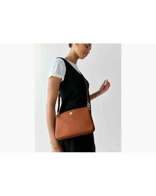Kate Spade Brown Kayla Small Triple Compartment Crossbody