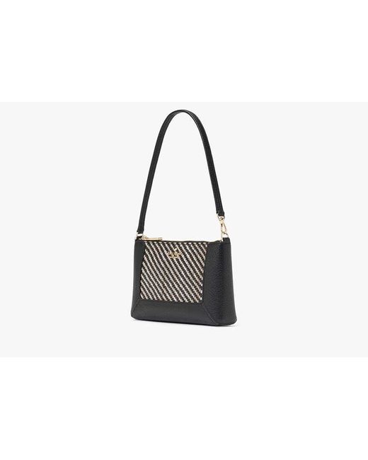 Kate Spade Black Lena Straw Convertible Wristlet