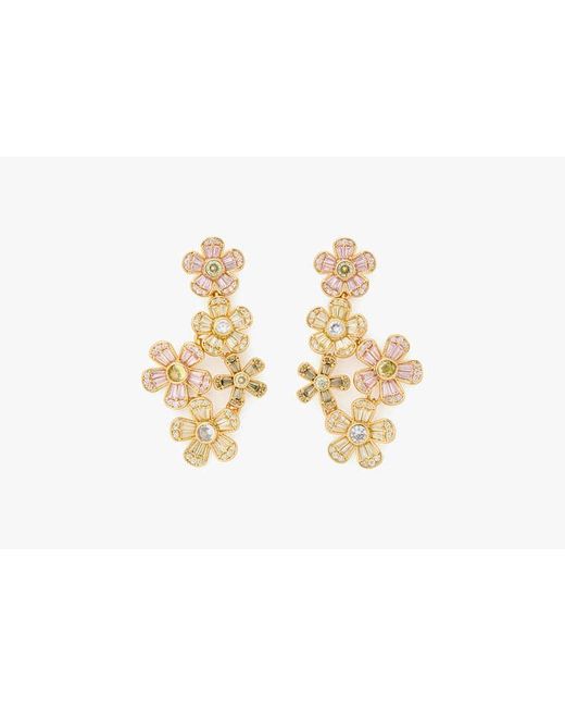 Kate Spade Black Fleurette Linear Earrings