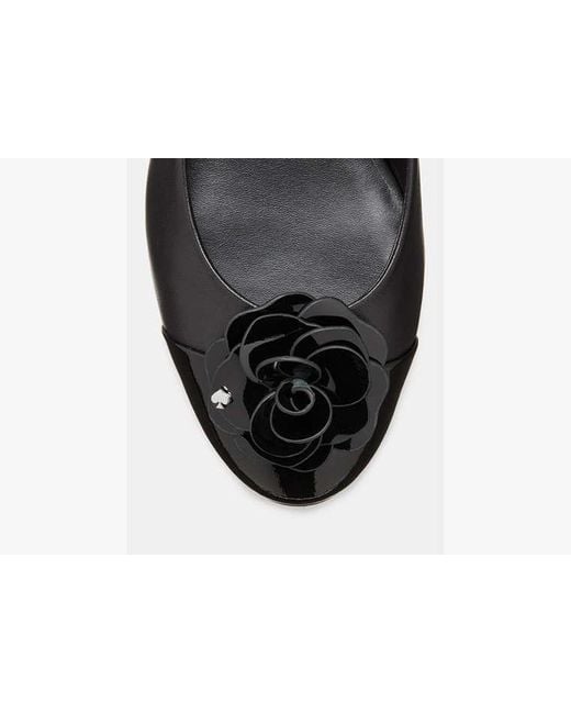 Kate Spade Black Flora Ballet Pump