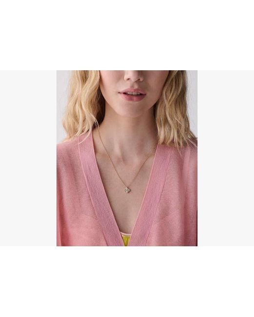 Kate Spade White Flower Pave Mini Pendant
