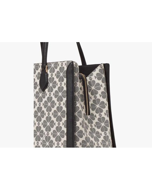 Kate Spade Black Signature Spade Flower East West Large Laptop Tote