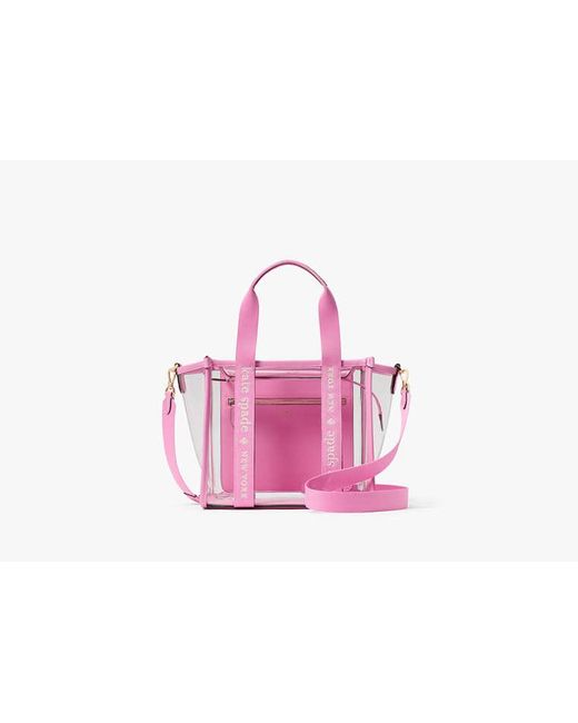 Kate Spade Black Kip Clear Small Tote