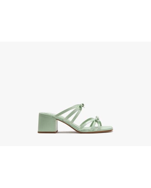 Kate Spade White Carolina Patent Block Heel Sandals