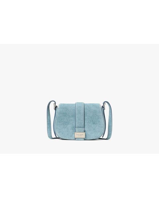 Kate Spade Blue Nouveau Mini Saddle Bag