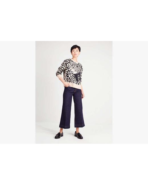 Kate Spade Black Leopard Bow Sweater