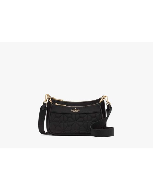 Kate Spade Black Duet Quilted Fabric Small Crossbody
