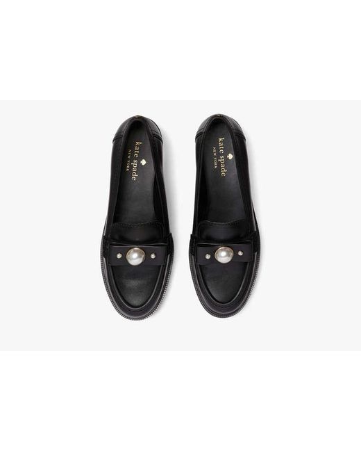 Kate Spade Black Prima Pearl Flats
