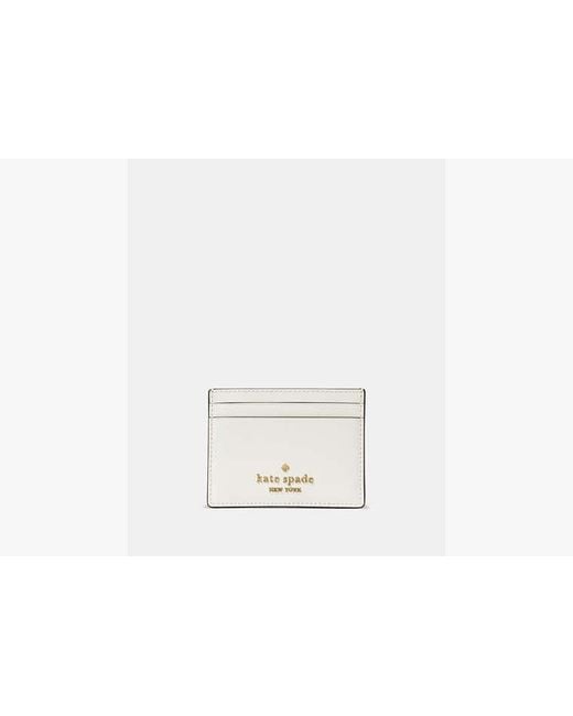 Kate Spade White Kate Spade Small Slim Card Holder