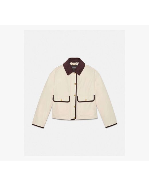 Kate Spade Outlet White Crop Barn Jacket