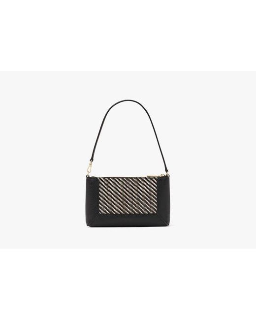 Kate Spade Black Lena Straw Convertible Wristlet