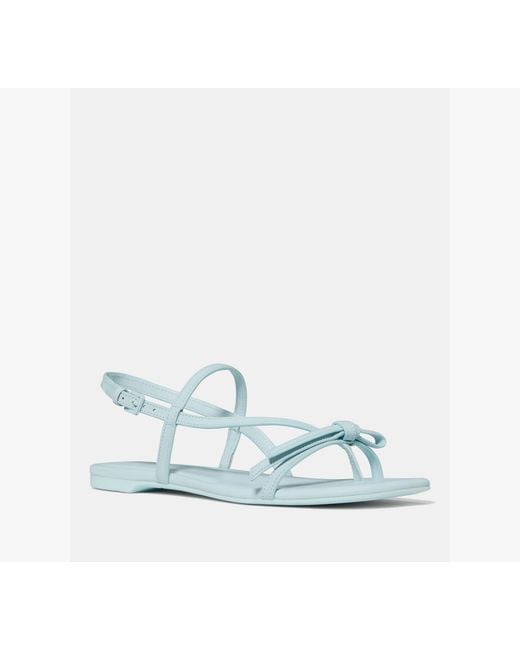 Kate Spade Outlet White Loop Flat Sandal