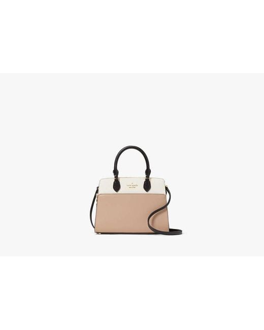 Kate Spade Black Madison Small Satchel, Toasted Hazelnut