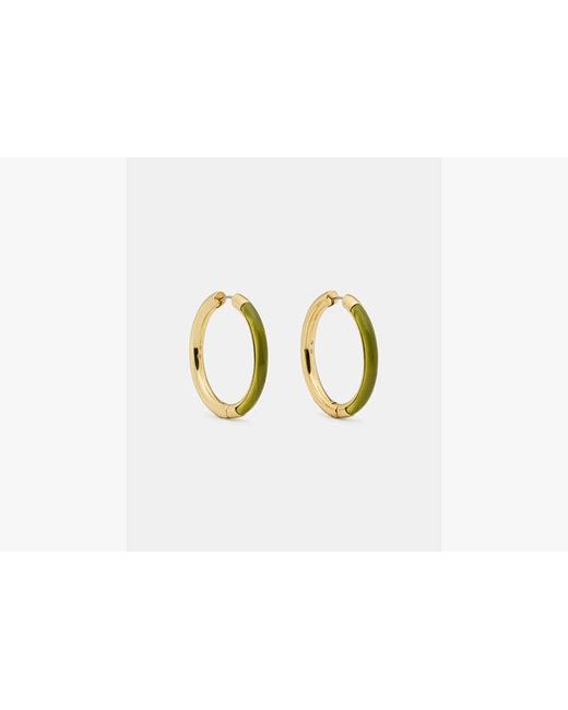 Kate Spade Black Interlock Hoops