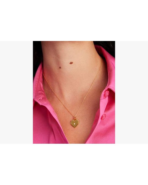 Kate Spade White Kate Spade Fine Meant To Be Heart Pendant