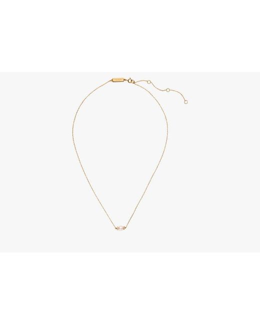 Kate Spade Metallic Kate Spade Fine Meant To Be Pearl & Diamond Pendant
