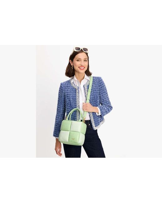 Kate Spade Green Boxxy Colorblocked Tote, Serene