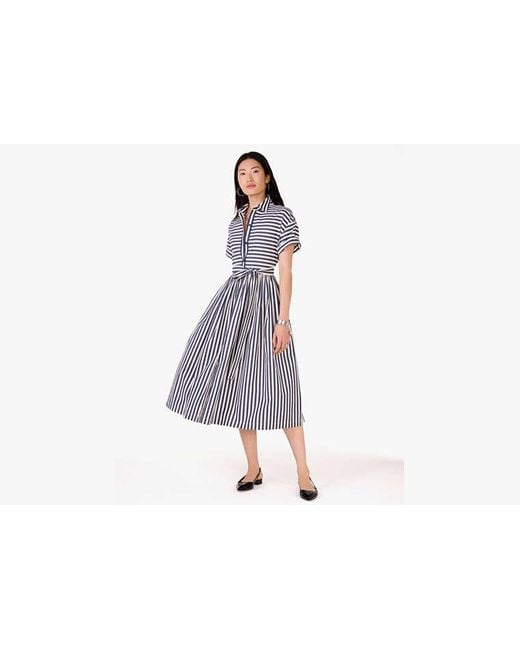 Kate Spade Striped Midi Shirt Dress in Black | Lyst Kate Spade Striped Midi Shirt Dress in Black | Lyst