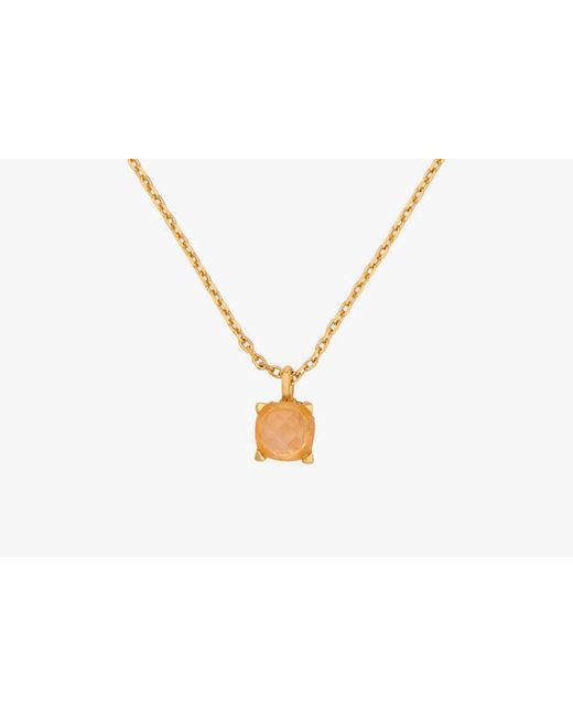 Kate Spade White Little Luxuries 6Mm Square Pendant