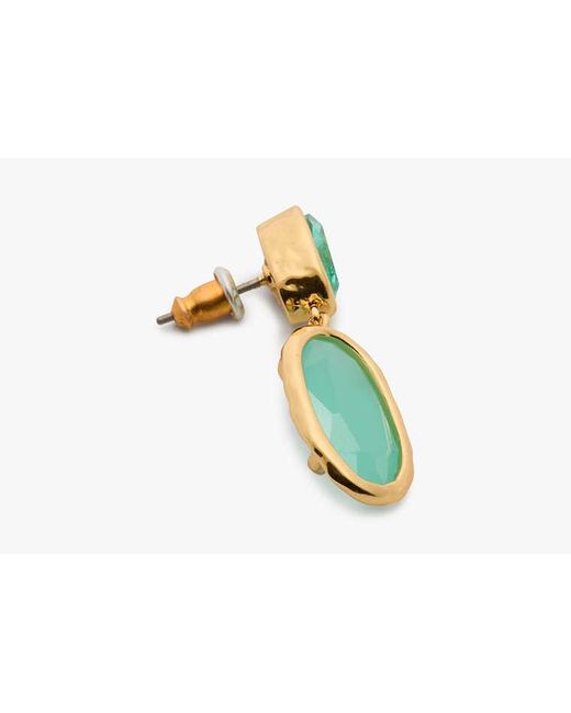 Kate Spade Green High Shine Double Drop Earring