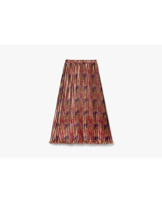 Kate Spade Black Winter Chrysanthemum Pleated Skirt