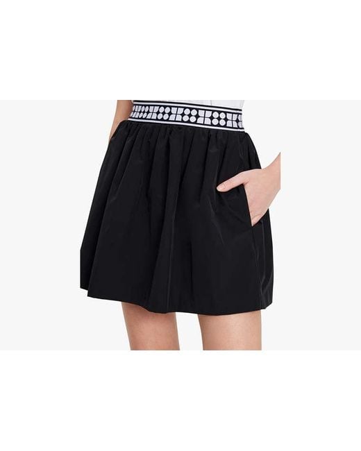 Kate Spade Black Noel Taffeta Skirt
