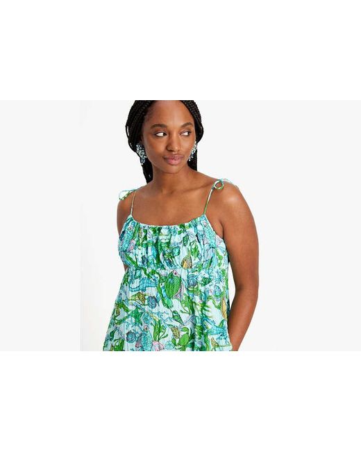 Kate Spade Under The Sea Tie-Strap Dress, Low Tide in Green | Lyst