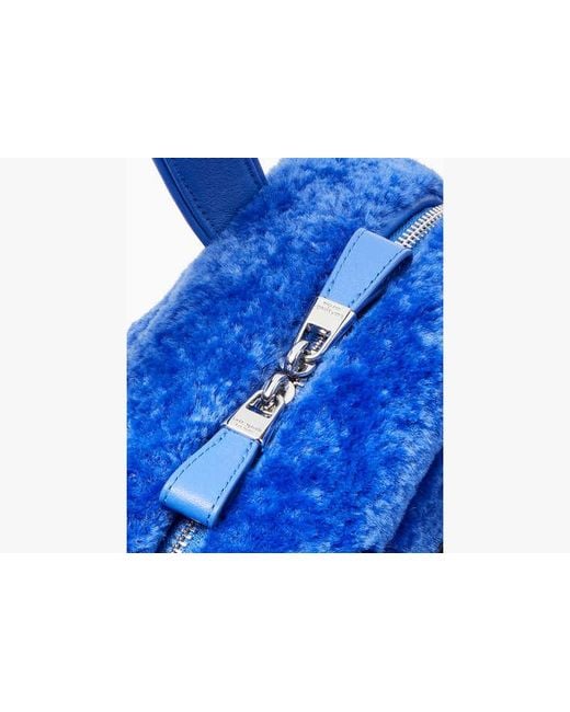 Kate Spade Blue Apres Chic Faux Shearling Satchel