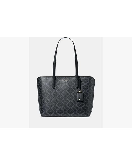 Kate Spade Black Signature Spade Flower Large Tote